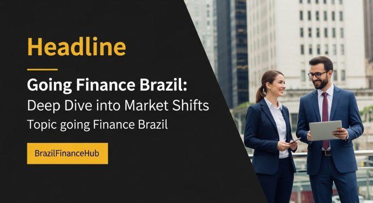 Brazilian fintech and traditional finance sectors in a modern city skyline