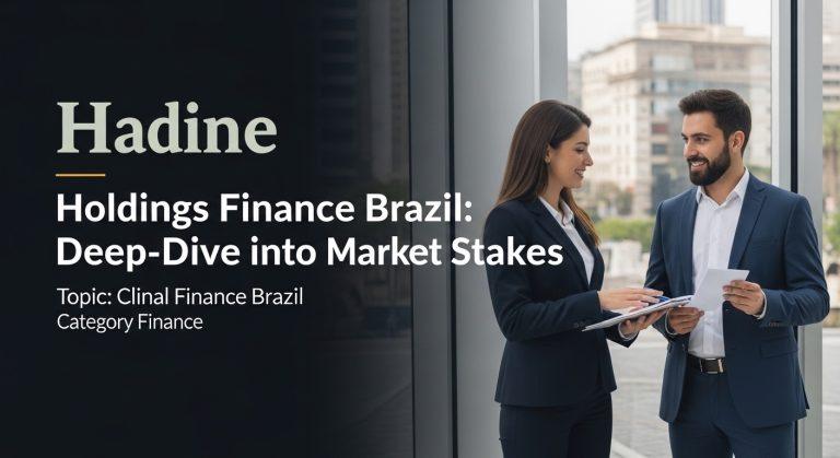 Brazilian finance newsroom with market charts and portfolio diversification visuals