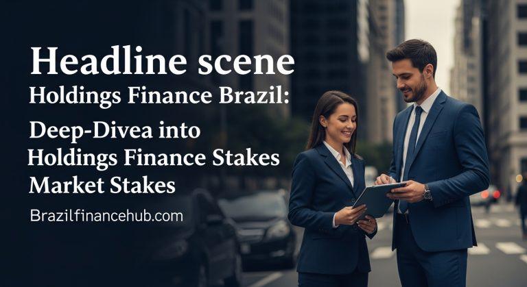 Brazilian finance newsroom with market charts and portfolio diversification visuals