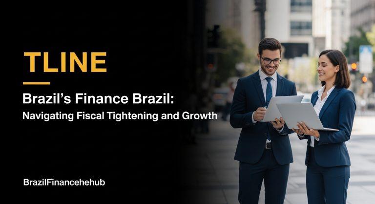 Editorial infographic illustrating Brazil's economy and fiscal policy