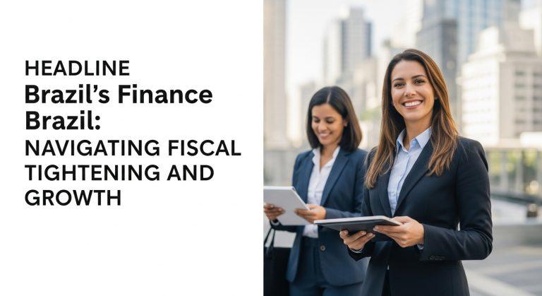 Editorial infographic illustrating Brazil's economy and fiscal policy