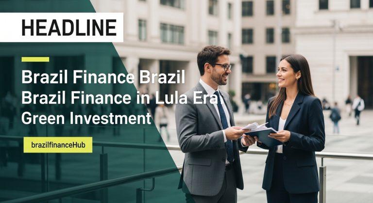 Brazilian finance analysis on Lula era green investments with charts and cityscape