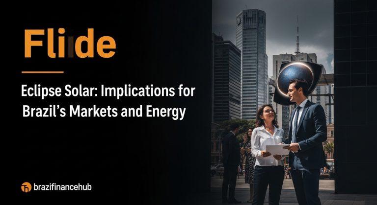 Solar eclipse over Brazil with energy market charts