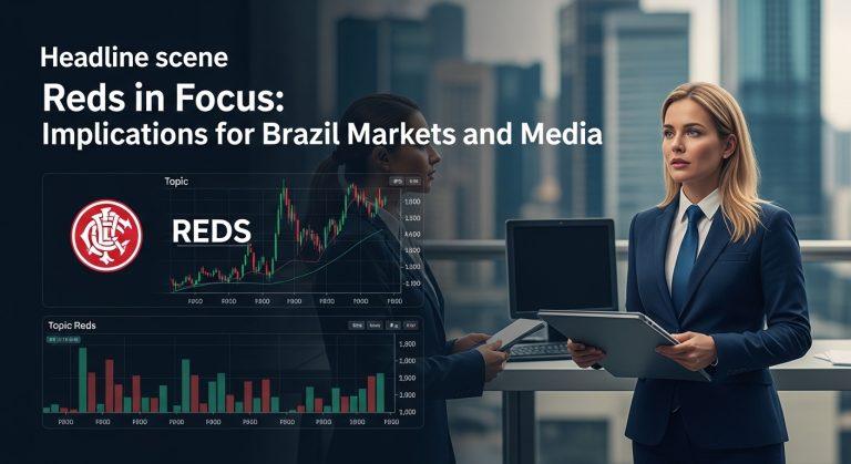 Graphic of Reds logo with Brazilian financial charts and global media-rights imagery.