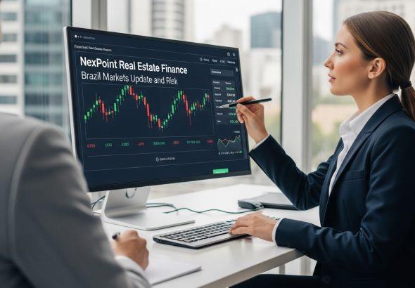 NexPoint Real Estate Finance chart and Brazil market indicators.