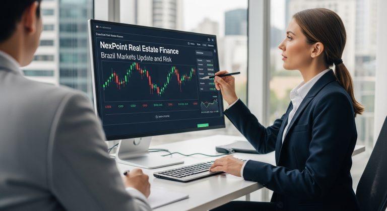 NexPoint Real Estate Finance chart and Brazil market indicators.